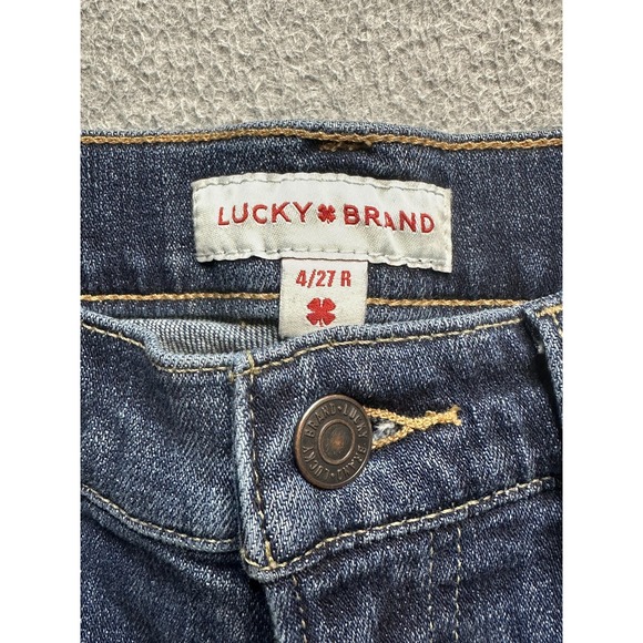 Lucky Brand Jeans Womens 4/27R Blue Sweet Mid Rise Straight Denim Pants Casual - Picture 9 of 15